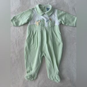 Vintage Little Me Light Green Playsuit Size 6M